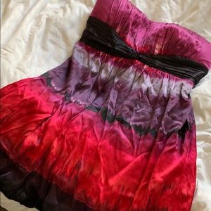 Bebe party Cocktail Dress 100 % Silk Sz L NWT